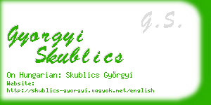 gyorgyi skublics business card